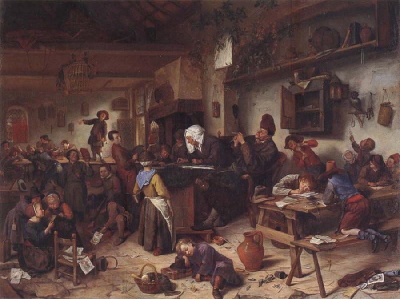 Jan Steen A Shool for boys and girls Norge oil painting art